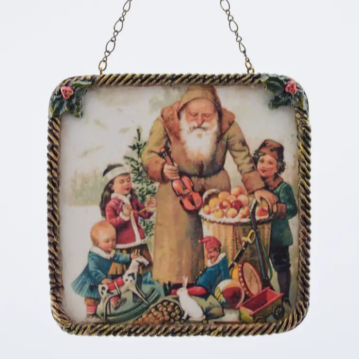 Adorno de Navidad 'Papa Noel y regalos'