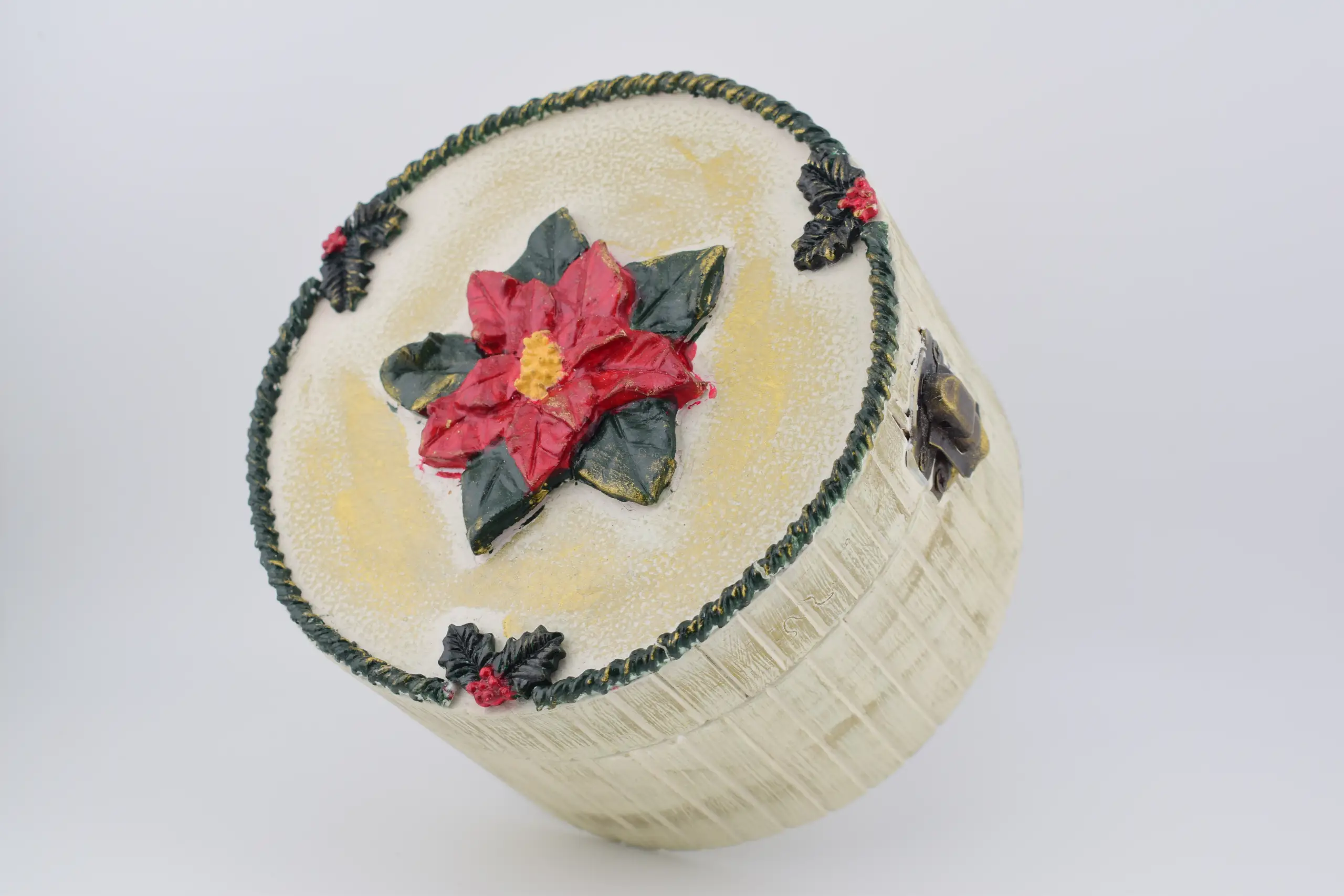 Bola de Navidad 'Poinsetia' con caja de madera - Imagen 3