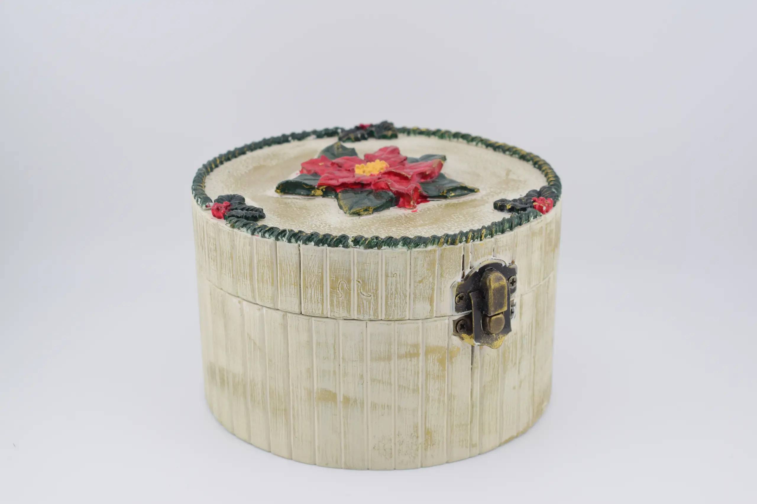 Bola de Navidad 'Poinsetia' con caja de madera - Imagen 4
