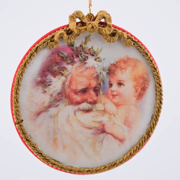 Santa Claus and Poinsettia